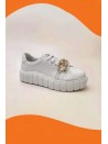 Ruika White Leather Sneakers