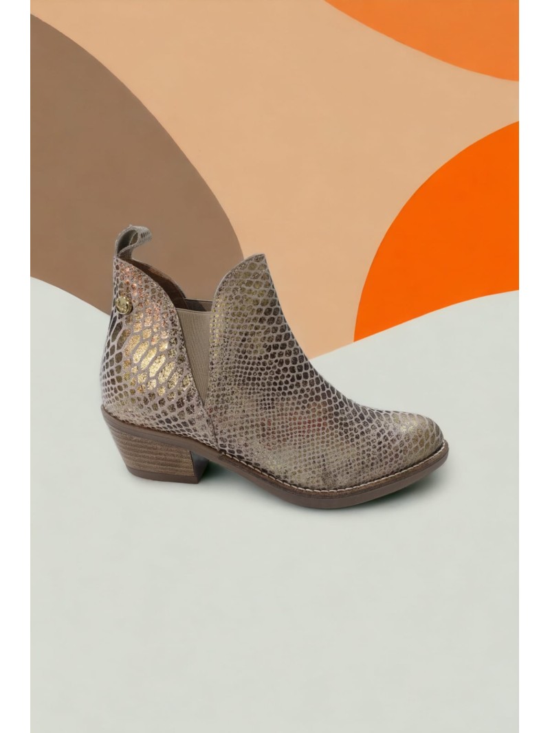 Ruika Taupe Cobra Texan Bootie