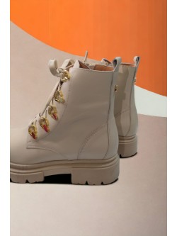 Ruika Beige Leather Boot