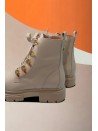 Ruika Beige Leather Boot