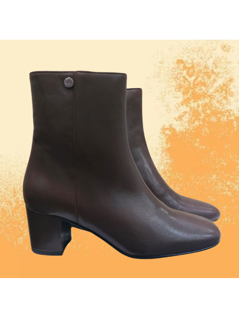 Brown Heeled Ruika Ankle Boots