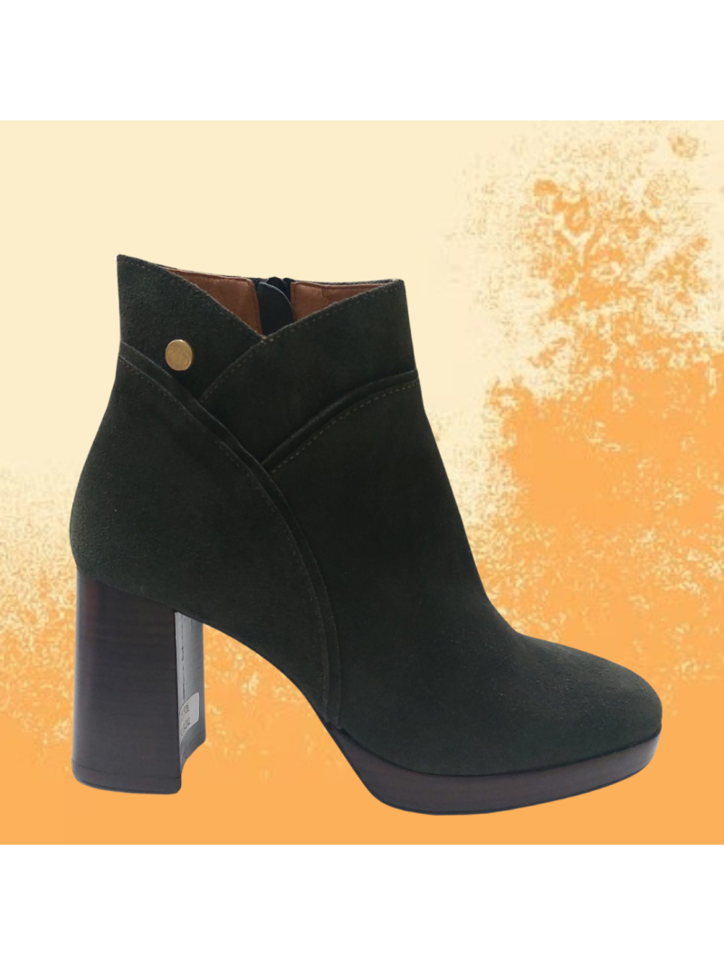 Green Suede Ankle Boot by Ruika