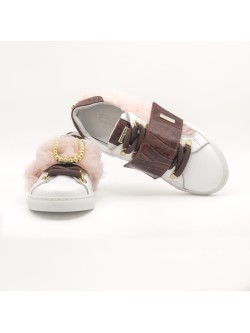 Gala Pink Tulle Sneakers by...