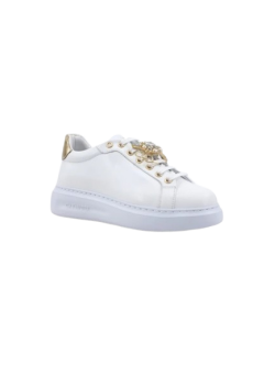 CafèNoir White Leather Sneakers